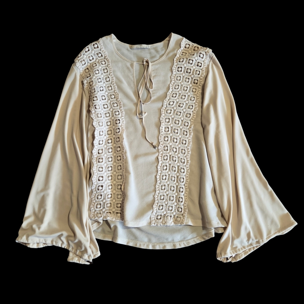 Zara Cream Blouse size M